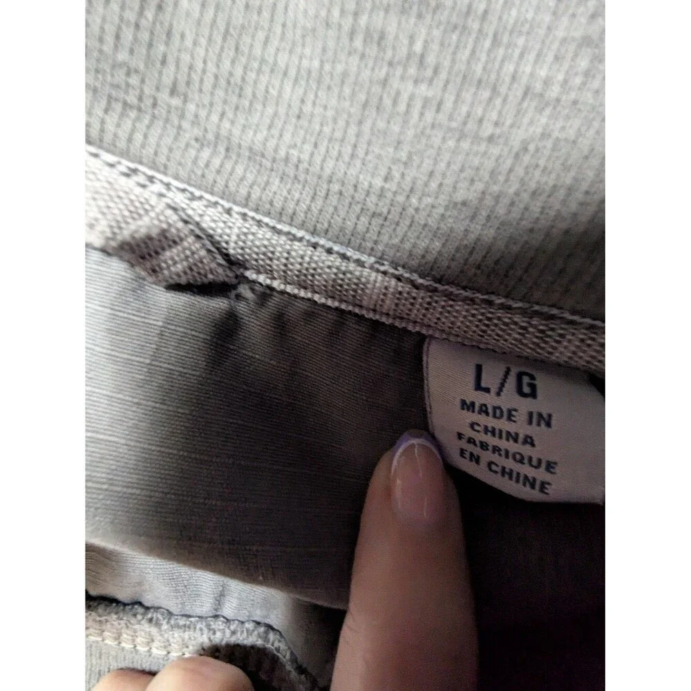 Tommy Bahama Gray Full Zip Jacket L Pima Cotton Contrast Stitching 2010s Casual